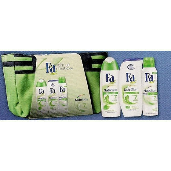 Fa NutriSkin Green Tea sprchový gel + deodorant sprej + tělové mléko, kosmetická sada