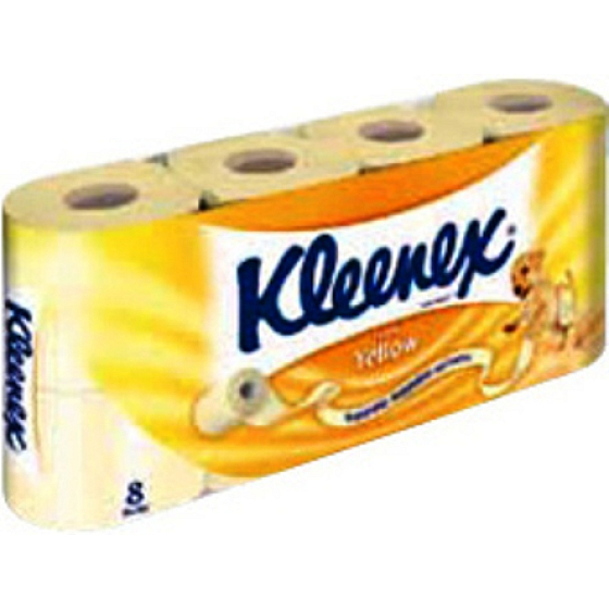 Kleenex Yellow toaletní papír 2 vrstvý 8 rolí žlutý 180 útržků