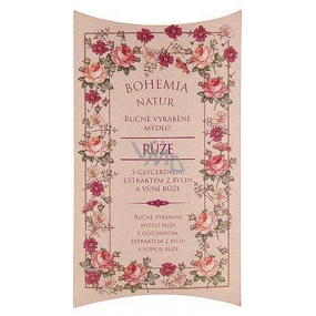 Bohemia Gifts Róża z gliceryną i ekstraktem z ziół ręcznie wytwarzane mydło toaletowe w papierowym opakowaniu 100 g