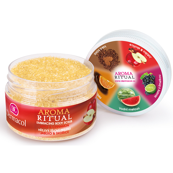Dermacol Aroma Ritual Jablko a skořice Hřejivý tělový peeling 200 g