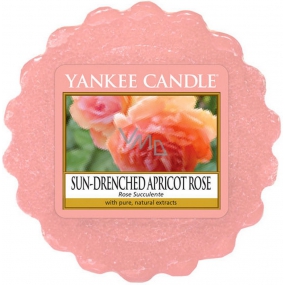 Yankee Candle Sun Drenched Apricot Rose - Wyśmienity wosk o zapachu moreli do kominków aromatycznych 22 g