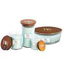 WoodWick Pure Comfort - Čistota a pohodlí vonná svíčka s dřevěným knotem a víčkem sklo střední 275 g