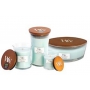 WoodWick Pure Comfort - Čistota a pohodlí vonná svíčka s dřevěným knotem a víčkem sklo střední 275 g