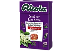 Ricola czarny bez szwajcarskie ziołowe cukierki bez cukru z witaminą C z 13 ziół 40 g