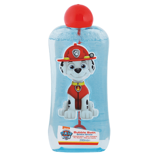 Paw Patrol Tlapková patrola koupelový a sprchový gel bublinkový s bublifukem pro děti 200 ml