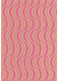 Ditipo Papier do pakowania prezentów 70 x 200 cm KRAFT Różowe ornamenty