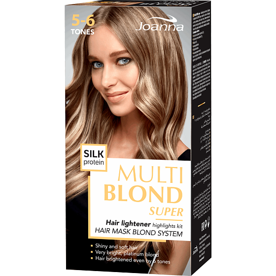 Joanna Multi Blond Super zesvětlovač na vlasy 5-6 tónů melír na vlasy s hedvábným proteinem