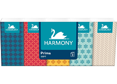 Harmony Prima 3-warstwowe chusteczki papierowe, 10 × 10 sztuk