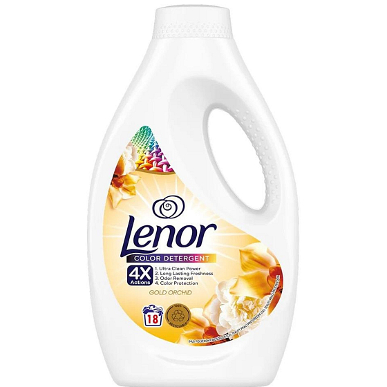 Lenor Color 2v1 Gold Orchid tekutý prací gel na barevné prádlo 18 dávek 900 ml