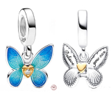 Charm Srebrny 925 Motyl, zawieszka na bransoletkę zwierzę