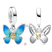 Charm Srebrny 925 Motyl, zawieszka na bransoletkę zwierzę