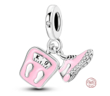 Charm Srebrna 925 Program odchudzający 2w1, zawieszka na bransoletkę sport