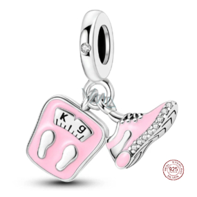 Charm Srebrna 925 Program odchudzający 2w1, zawieszka na bransoletkę sport Charm Srebrna 925 Program odchudzający 2w1, zawieszka na bransoletkę sport