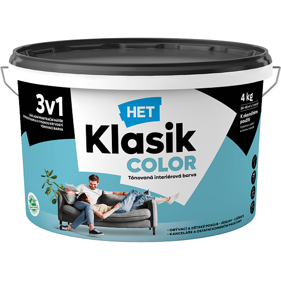 Het Klasik Color farba malarska, 0477 błękitny karaibski, 4 kg