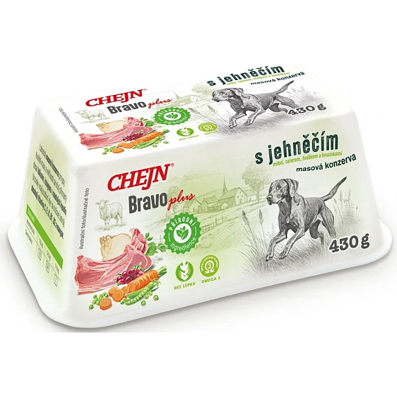 Chejn Bravo Plus miska dla psów jagnięcina, 430 g