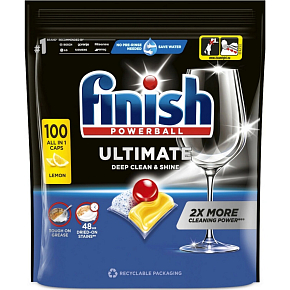Finish Ultimate All in 1 Lemon tabletki do zmywarki, 100 sztuk Finish Ultimate All in 1 Lemon tabletki do zmywarki, 100 sztuk