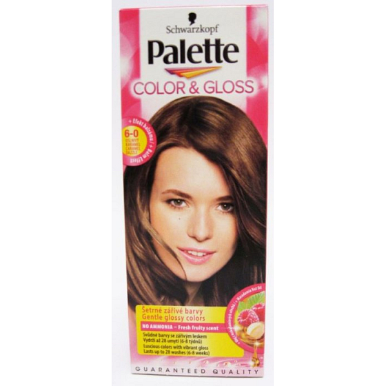 Schwarzkopf Palette Color & Gloss barva na vlasy 6 - 0 Oslnivý karamel