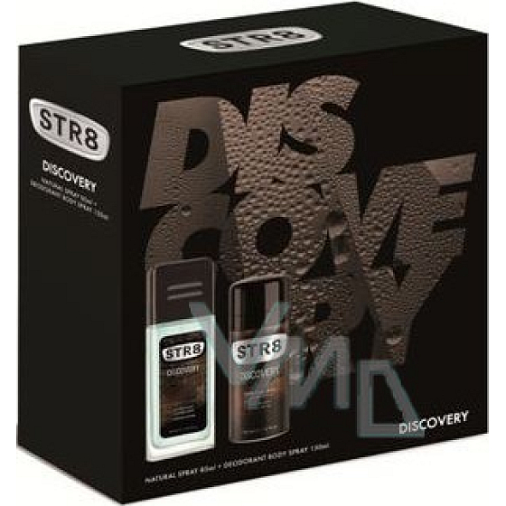 Str8 Discovery parfémovaný deodorant sklo pro muže 85 ml + deodorant sprej 150 ml, kosmetická sada