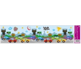 Okenní fólie bez lepidla pruh závodní dráha 64 x 15 cm