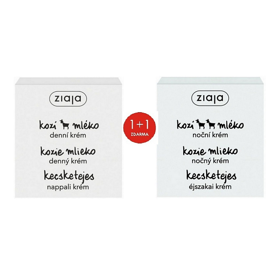 Ziaja Kozí mléko denní krém 50 ml + noční krém 50 ml, duopack