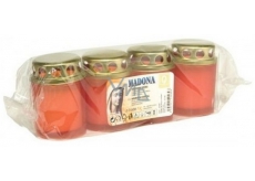 Madona Cmentarzowa świeczka bedronka lisowana czerwona 15 godzin 4 x 55 g