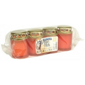 Madona Cmentarzowa świeczka bedronka lisowana czerwona 15 godzin 4 x 55 g