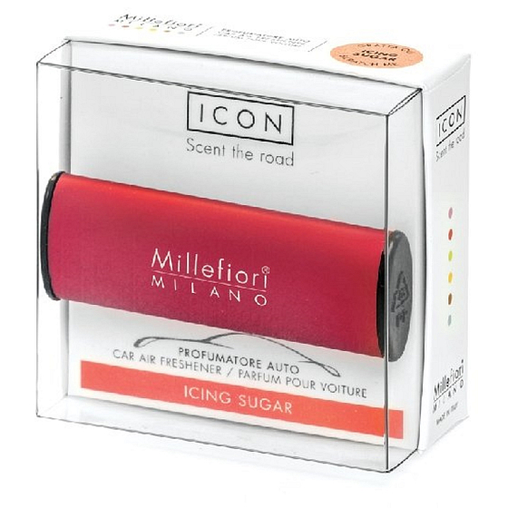 Millefiori Milano Icon Icing Sugar - Moučkový cukr vůně do auta Classic červená 47 g