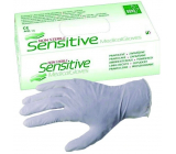 Vulkan Dona Sensitive Rukavice jednorázové, pudrované, latexové, vyšetřovací, velikost L, box 100 kusů