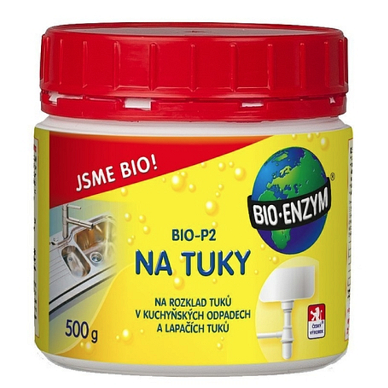 Bio-Enzym Bio-P2 Biologiczny preparat do rozkładu tłuszczów w systemach odpływowych 500 g