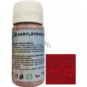 Art e Miss Uniwersalna farba akrylowa z brokatem 52 czerwona 40 g