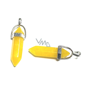 Aeanturin žlutý kyvadlo šestihran přívěsek přírodní kámen 41 x 13 mm, kámen štěstí Aeanturin žlutý kyvadlo šestihran přívěsek přírodní kámen 41 x 13 mm, kámen štěstí