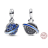 Charm Srebrna 925 Planeta Saturn - Mini medalion, zawieszka na bransoletkę wszechświat