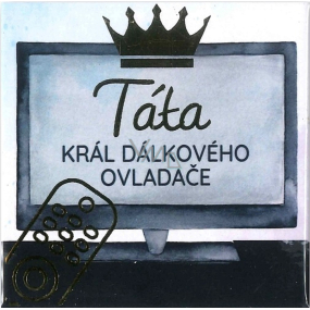 Albi Magnetka z tłoczeniem Tata król pilota zdalnego 6,5 x 6,5 cm Albi Magnetka z tłoczeniem Tata król pilota zdalnego 6,5 x 6,5 cm
