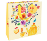 Niekupiona Torebka papierowa luksusowa 23 x 23 x 10 cm Dzbanek Żółty