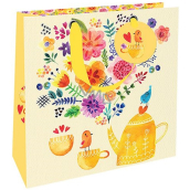 Niekupiona Torebka papierowa luksusowa 23 x 23 x 10 cm Dzbanek Żółty