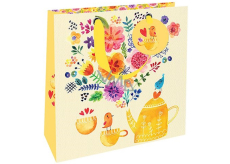 Niekupiona Torebka papierowa luksusowa 23 x 23 x 10 cm Dzbanek Żółty