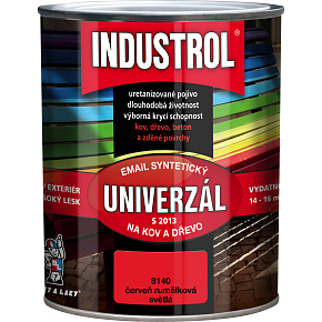 Industrol S2013 uniwersalny połyskowy lak do metalu i drewna, 8140 jasna czerwień kadmu, 600 ml