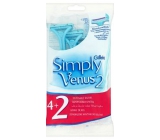 Gillette Venus 2 Simply maszynka do golenia z nawilżającą paskiem 4 + 2 sztuki dla kobiet
