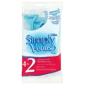 Gillette Venus 2 Simply maszynka do golenia z nawilżającą paskiem 4 + 2 sztuki dla kobiet