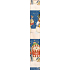 Nekupto Dárkový balicí papír 70 x 200 cm Vánoční Modrý sněhulák s ptačí budkou