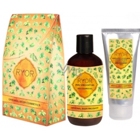 Ryor Pivní kosmetika krém s kyselinou hyaluronovou 100 ml + sprchový gel 250 ml, kosmetická sada Ryor Pivní kosmetika krém s kyselinou hyaluronovou 100 ml + sprchový gel 250 ml, kosmetická sada