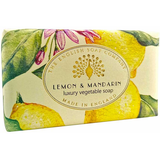 English Soap Citron & Mandarinka přírodní parfémované mýdlo s bambuckým máslem 190 g
