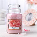 Yankee Candle Peony - Pivoňka vonná svíčka Classic střední sklo 411 g