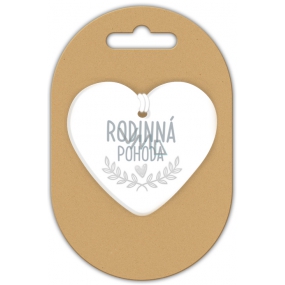 Nekupto Vánoční keramická ozdoba Rodinná pohoda 6 x 6 cm