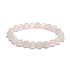 Różowy kamień naturalny, kulka 8 mm / 16 - 17 cm, kamień miłości
