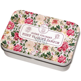 Bohemia Gifts Růže twardy szampon dla wszystkich typów włosów w metalowym opakowaniu 80 g