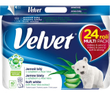 Velvet Soft White 3vrstvý toaletní papír, 24 rolí, 18,3 m role