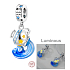 Charm Srebrny 925 Luminozny - Znak zodiaku Wodnik, zawieszka na bransoletkę