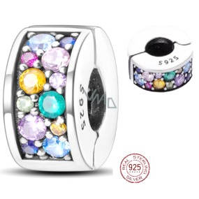 Zawieszka ze srebra 925 Rajska Ogroda kolorowe cyrkonie, stoper, klipsy, koralik do bransoletki symbol Zawieszka ze srebra 925 Rajska Ogroda kolorowe cyrkonie, stoper, klipsy, koralik do bransoletki symbol