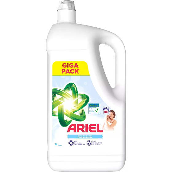 Ariel Sensitive Skin płynny żel do prania dla delikatnych i dziecięcych tkanin 100 prań 5 l